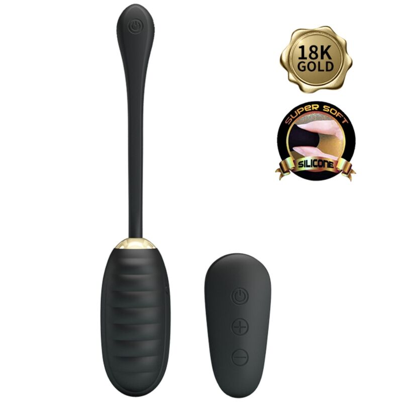 PRETTY LOVE - DOREEN OEUF VIBRANT RECHARGEABLE DE LUXE NOIR TÉLÉLÉCOMMANDE