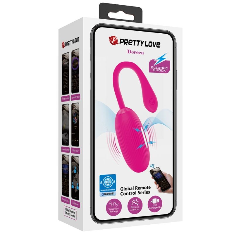 PRETTY LOVE - HUEVO VIBRADOR RECARGABLE DOREEN MAGENTA CON CONTROL REMOTO