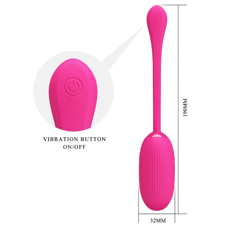 PRETTY LOVE - HUEVO VIBRADOR RECARGABLE DOREEN MAGENTA CON CONTROL REMOTO