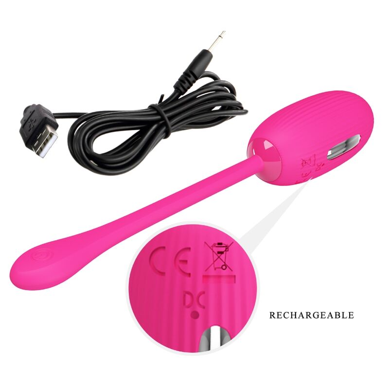 PRETTY LOVE - HUEVO VIBRADOR RECARGABLE DOREEN MAGENTA CON CONTROL REMOTO