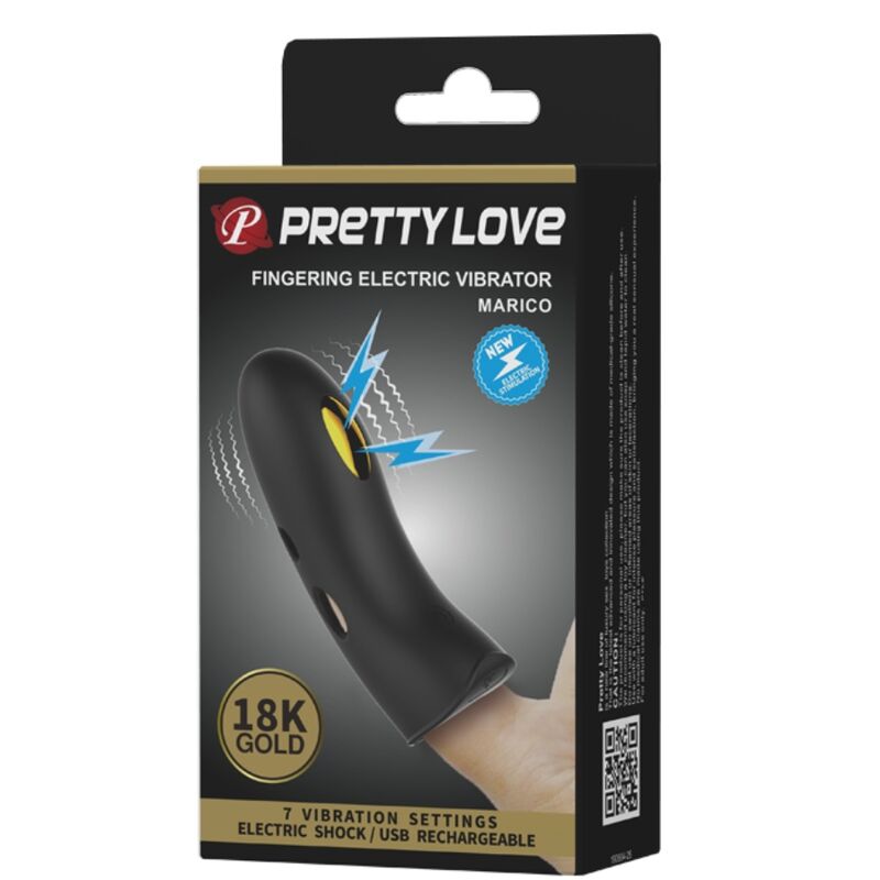 PRETTY LOVE - COUVRE-DOIGTS ELECTRO-STIMULATEUR MARICO NOIR