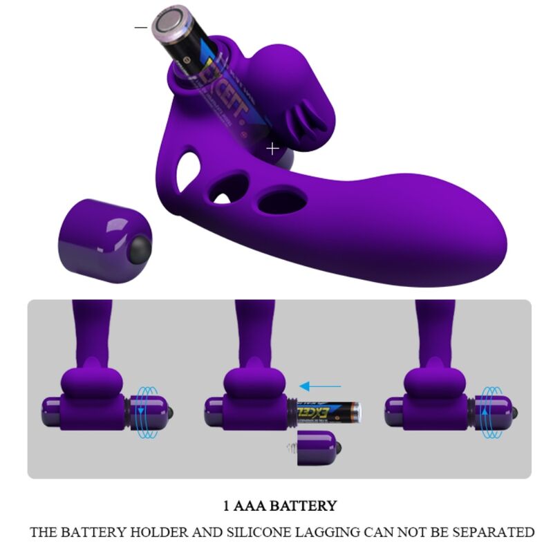 PRETTY LOVE - FUNDA PARA DEDO CON VIBRADOR ORLANDO MORADO