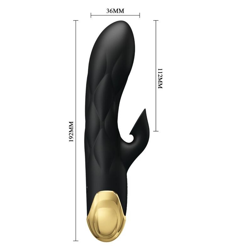 PRETTY LOVE - VIBRADOR RECARGABLE DE LUJO BAÑADO EN ORO NEGRO