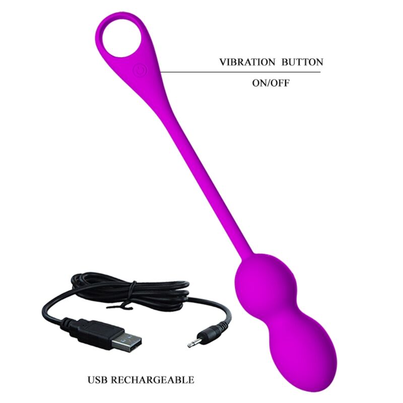PRETTY LOVE - ELVIRA VIOLET RECHARGEABLE VIBRATING BALLS