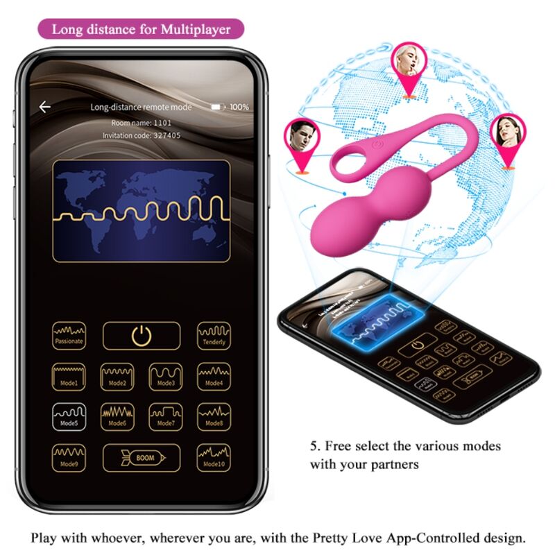 PRETTY LOVE - ELVIRA ROSE RECHARGEABLE VIBRATING BALLS