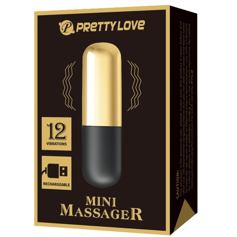 PRETTY LOVE - ¿VIBRADOR BALA RECARGABLE DORADO?