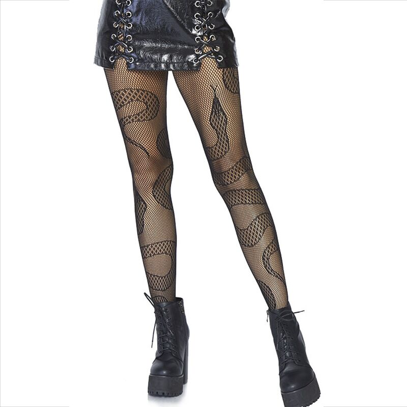 LEG AVENUE - MEDIAS DE RED DE SERPIENTE NEGRA
