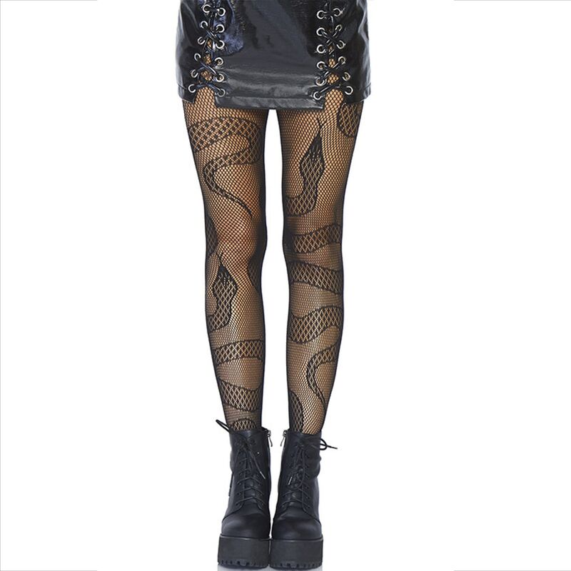 LEG AVENUE - MEDIAS DE RED DE SERPIENTE NEGRA