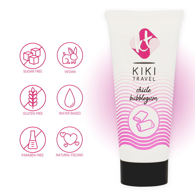 KIKÍ TRAVEL - LUBRICANTE DE CHICLE DE FRESA 50 ML