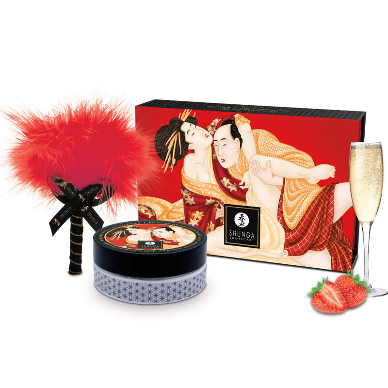 SHUNGA - EDIBLE MASSAGE POUDRE KIT À LA FRAISE