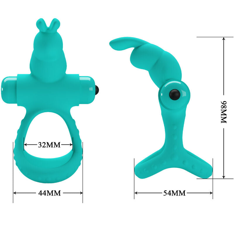 PRETTY LOVE - ANILLO VIBRADOR FIGGY GREEN RABBIT