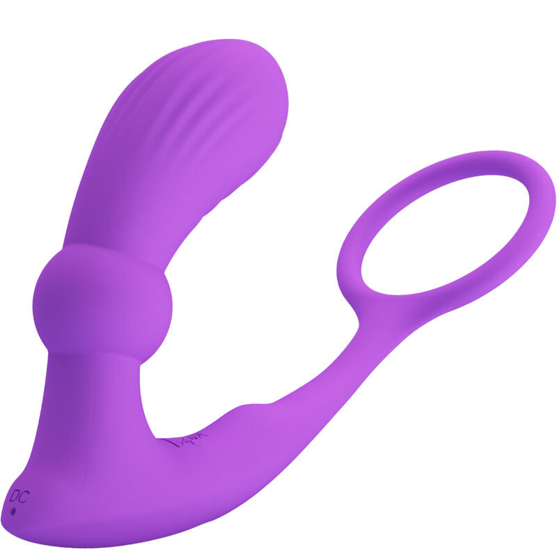 PRETTY LOVE - ANILLO WARREN Y VIBRADOR ANAL MORADO