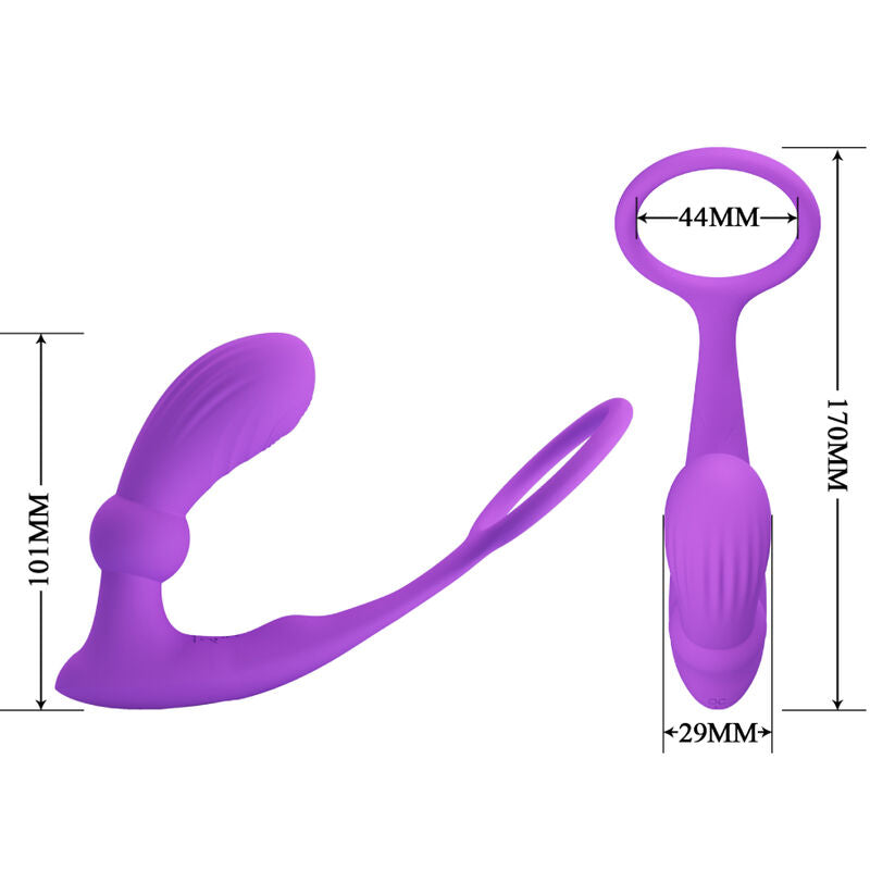 PRETTY LOVE - ANILLO WARREN Y VIBRADOR ANAL MORADO