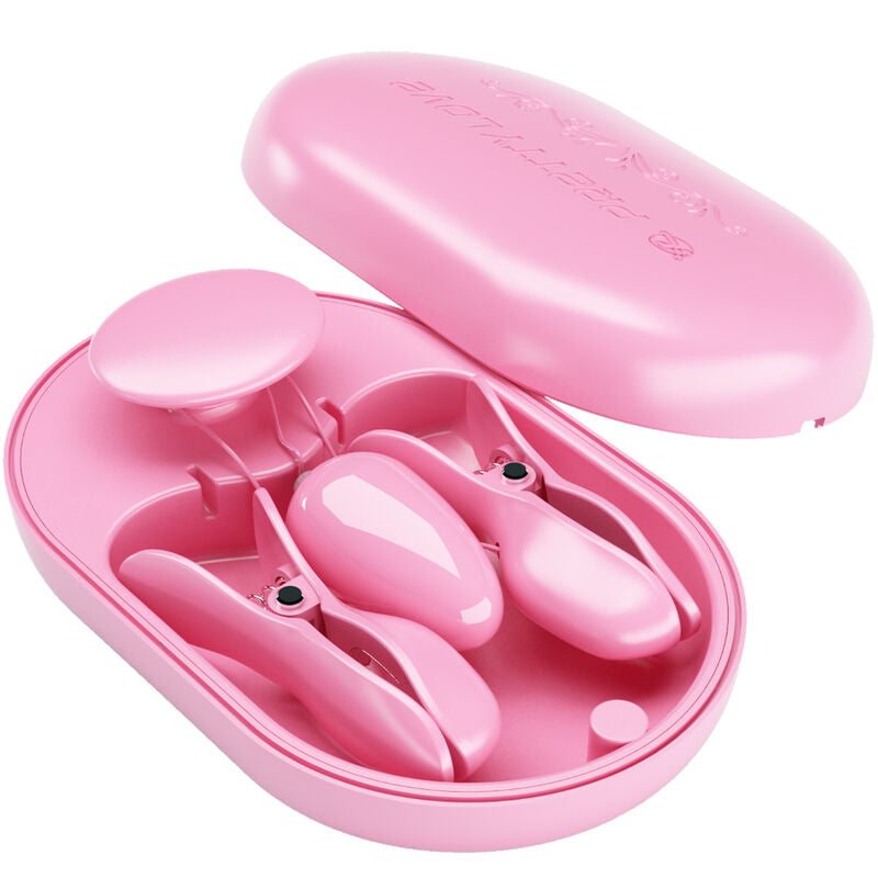 PRETTY LOVE - CAJA SORPRESA DE PINZAS DE ELECTROESTIMULACIÓN ROSAS