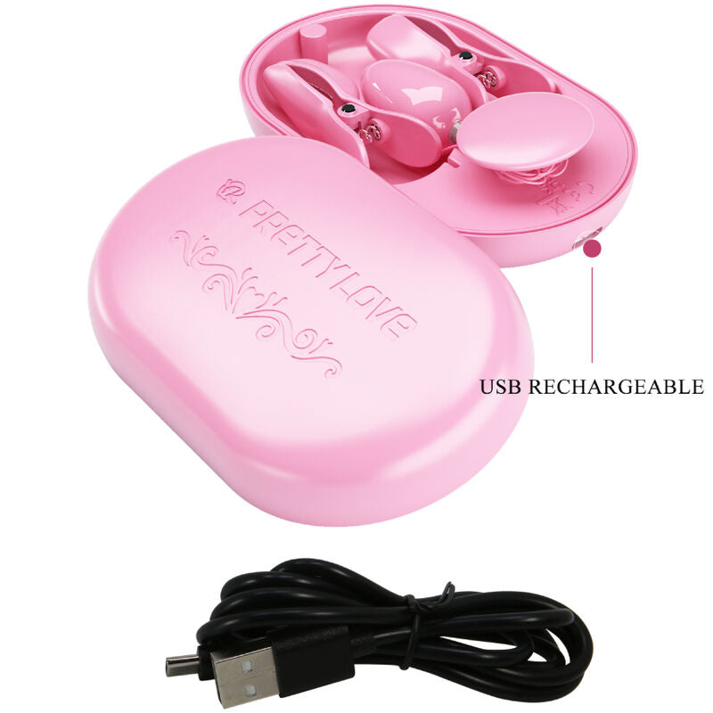 PRETTY LOVE - CAJA SORPRESA DE PINZAS DE ELECTROESTIMULACIÓN ROSAS
