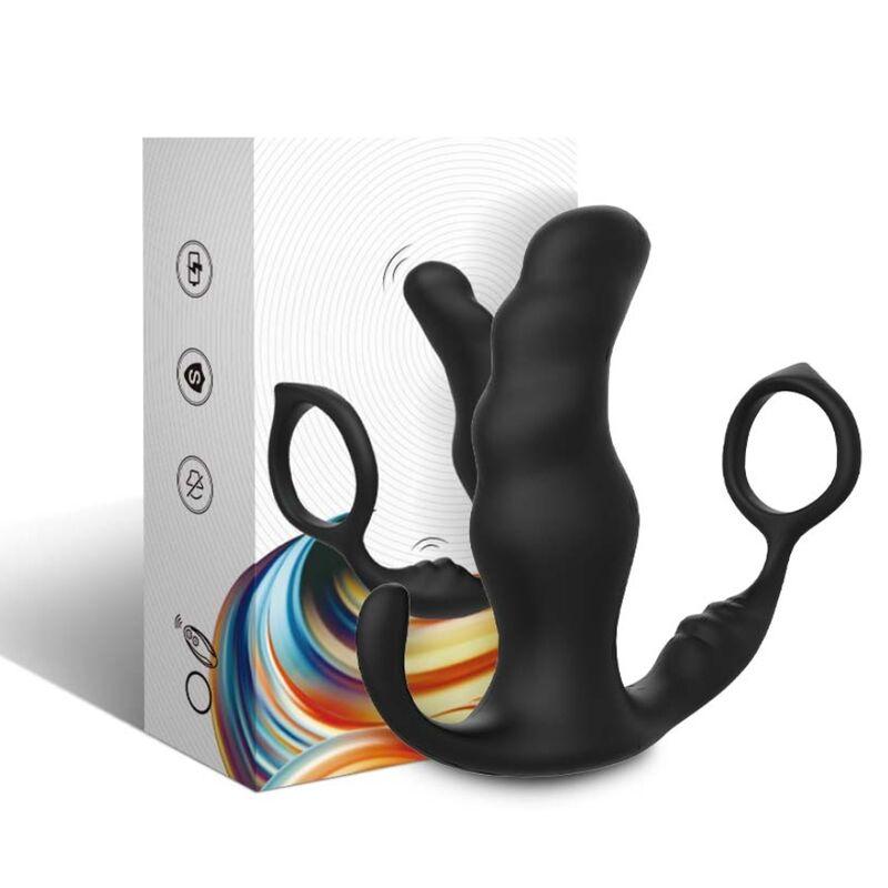 Knight vibrateur anal prostate & anneau télécommande noir – Armony