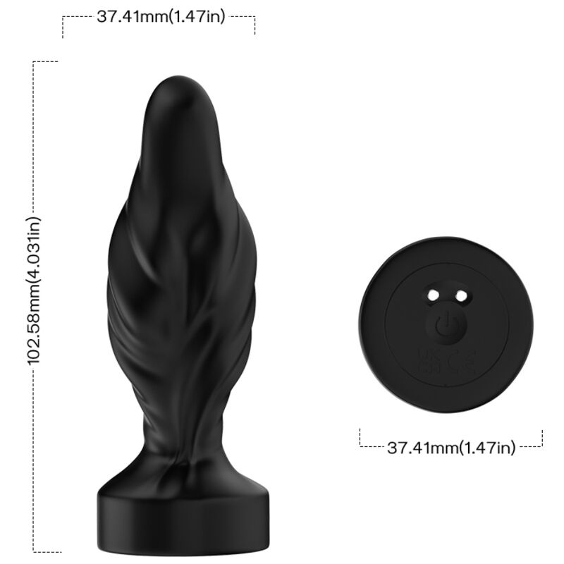 Vibrateur & plug anal télécommande noir – Armony