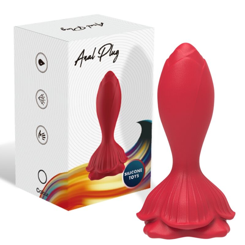 Vibrateur rose & plug anal petite télécommande rouge – Armony