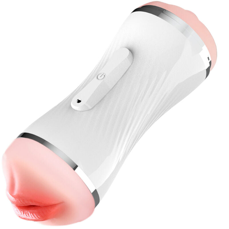 ARMONY - MASTURBADOR VIBRADOR DOBLE VAGINA Y BOCA BLANCO