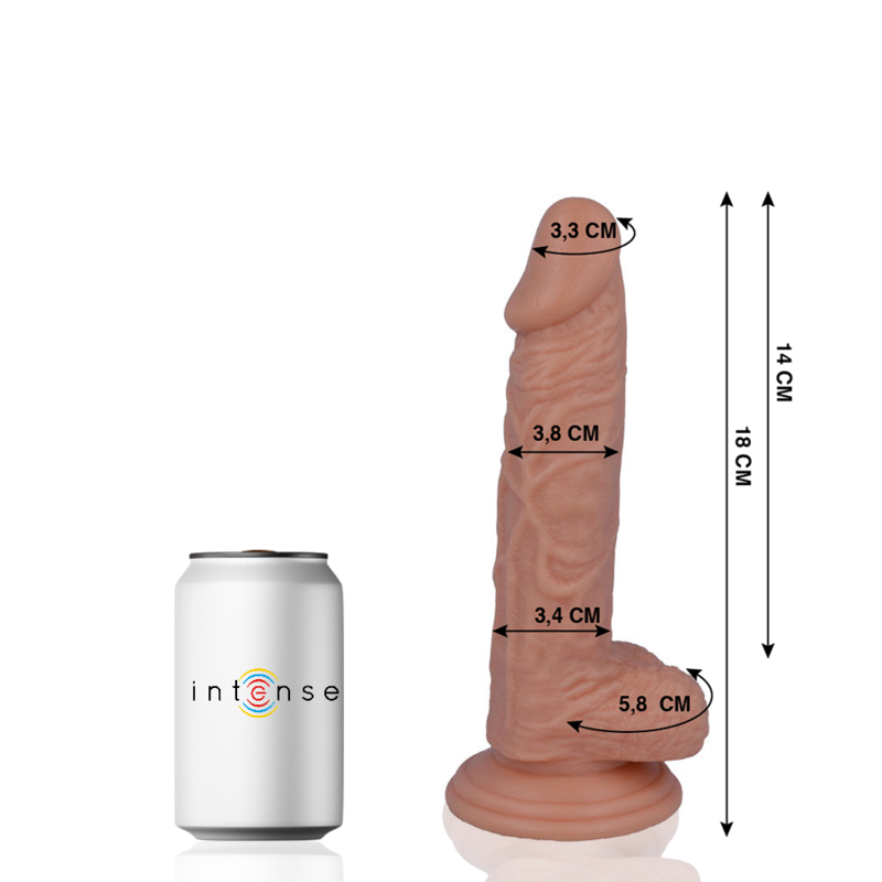 MR INTENSE - 11 PÉNIS RÉALISTE 18 CM -OR- 3.8 CM