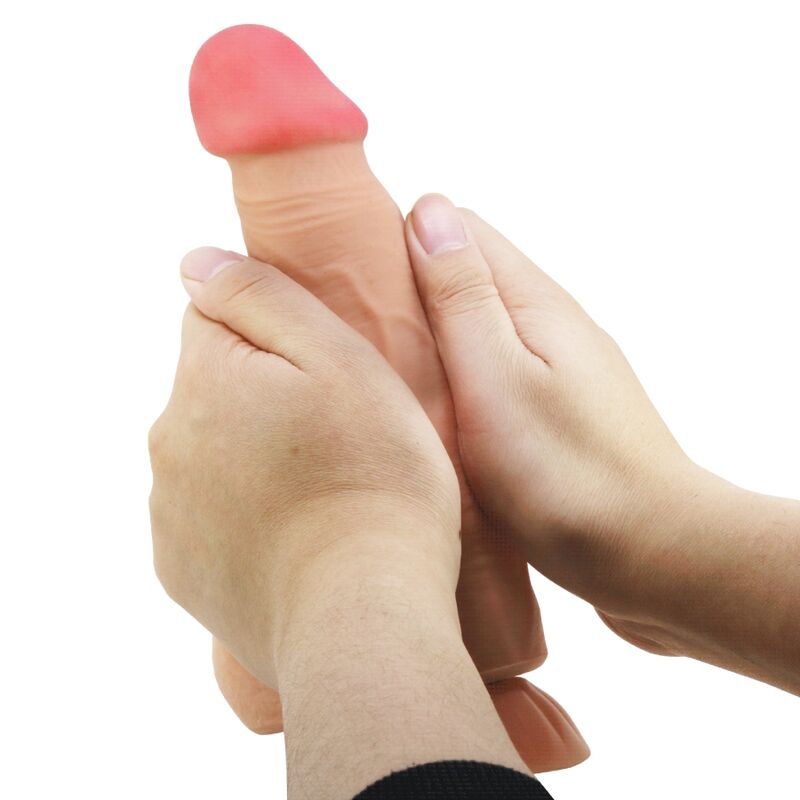 PRETTY LOVE - SERIE PIEL DESLIZANTE DILDO REALISTA CON VENTOSA PIEL DESLIZANTE CONTROL REMOTO CARNE 21.8 CM