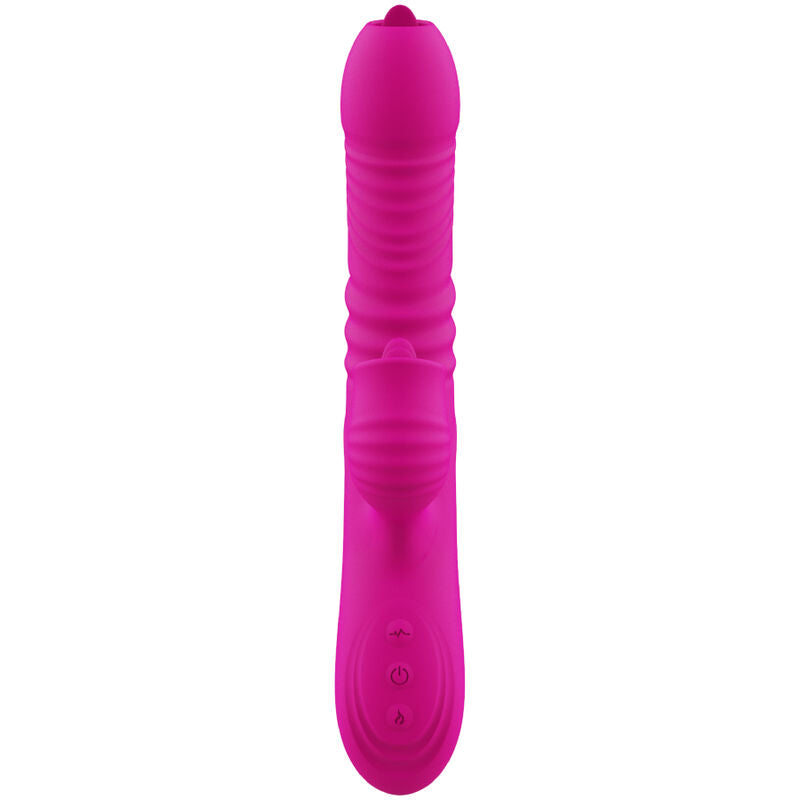 ARMONY - MULTIFUNCTIONAL DOUBLE TONGUE FANNY VIBRATOR HEAT EFFECT FUCHSIA