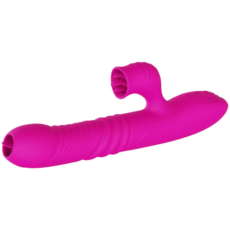 ARMONY - MULTIFUNCTIONAL DOUBLE TONGUE FANNY VIBRATOR HEAT EFFECT FUCHSIA