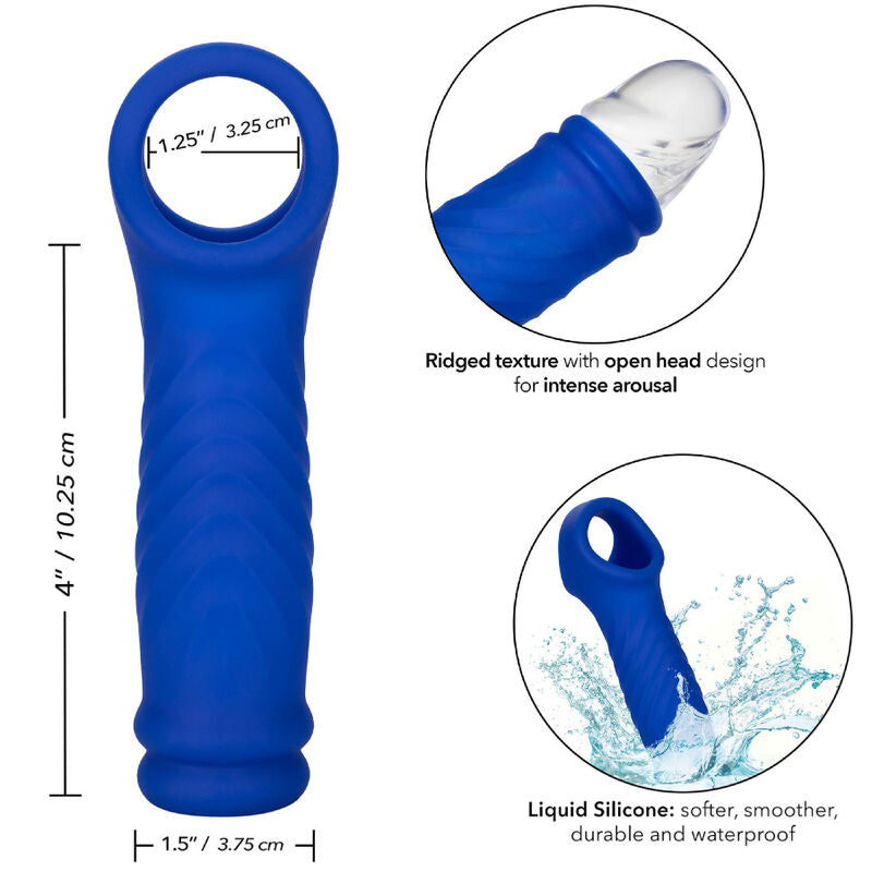CALEXOTICS - FUNDA PARA EL PENE DE SILICONA LÍQUIDA ADMIRAL WAVE AZUL