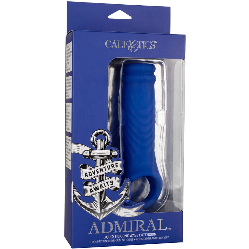 CALEXOTICS - FUNDA PARA EL PENE DE SILICONA LÍQUIDA ADMIRAL WAVE AZUL