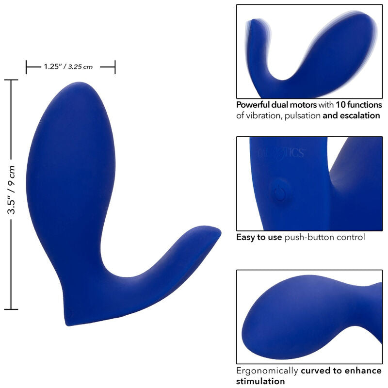 CALEXOTICS - ESTIMULADOR DE PRÓSTATA Y VIBRADOR ADMIRAL BLUE RIMMING