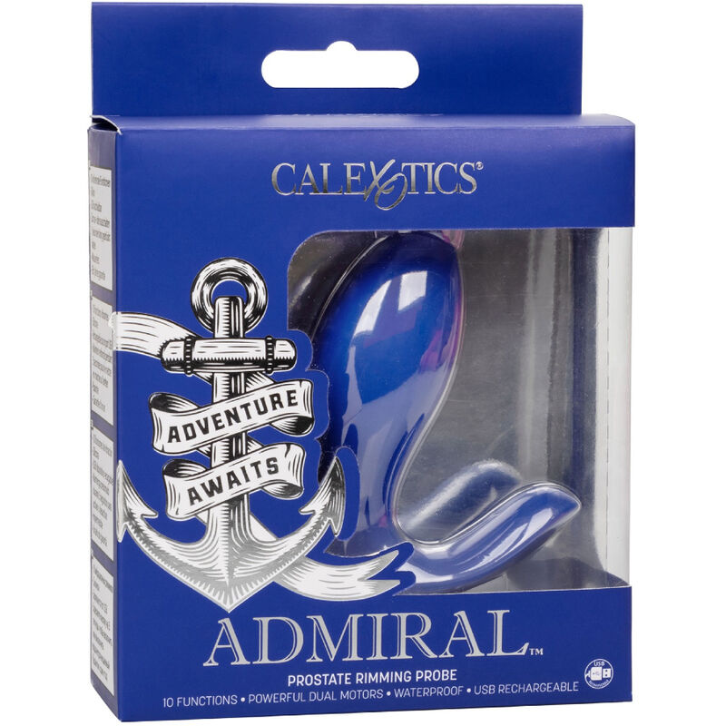 CALEXOTICS - ESTIMULADOR DE PRÓSTATA Y VIBRADOR ADMIRAL BLUE RIMMING