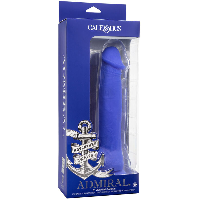 CALEXOTICS - DILDO VIBRADOR REALISTA ADMIRAL CAPITÁN AZUL