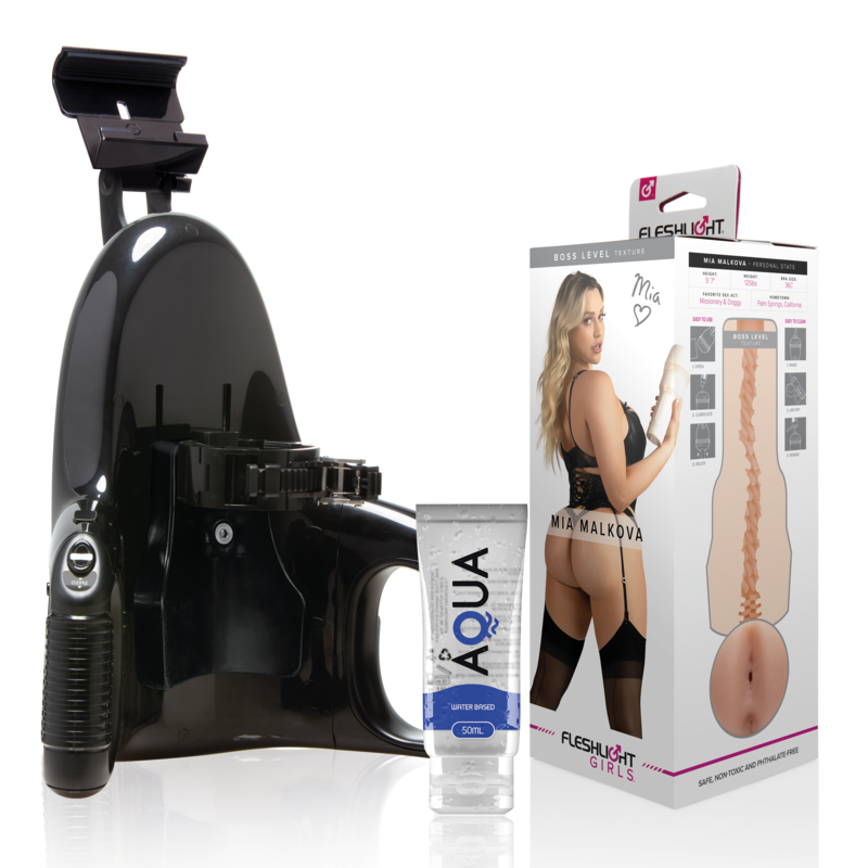 FLESHLIGHT - MIA MALKOVA BOSS LEVEL + LANZAMIENTO UNIVERSAL + LUBRICANTE AQUA QUALITY 50 ML