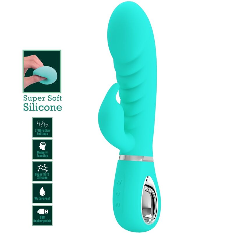 PRETTY LOVE - VIBRADOR MULTIFUNCIÓN PUNTO G AGUA VERDE PRESCOTT