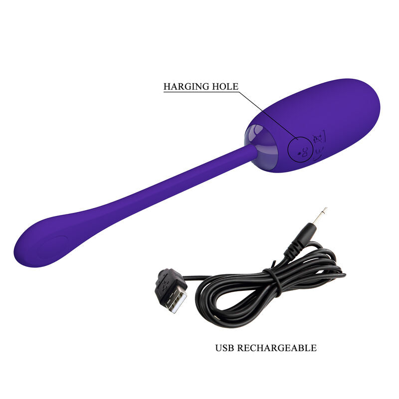 PRETTY LOVE - OEUF VIBRANT JULIUS WATERPROOF-RECHARGEABLE VIOLET