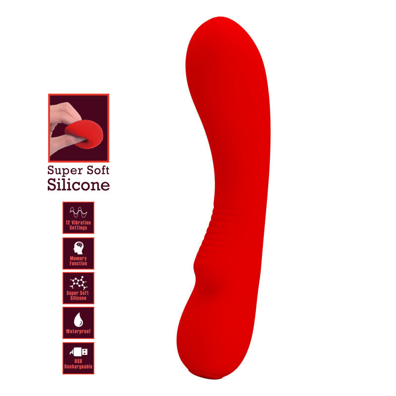 PRETTY LOVE - VIBRADOR RECARGABLE ROJO PRESCOTT