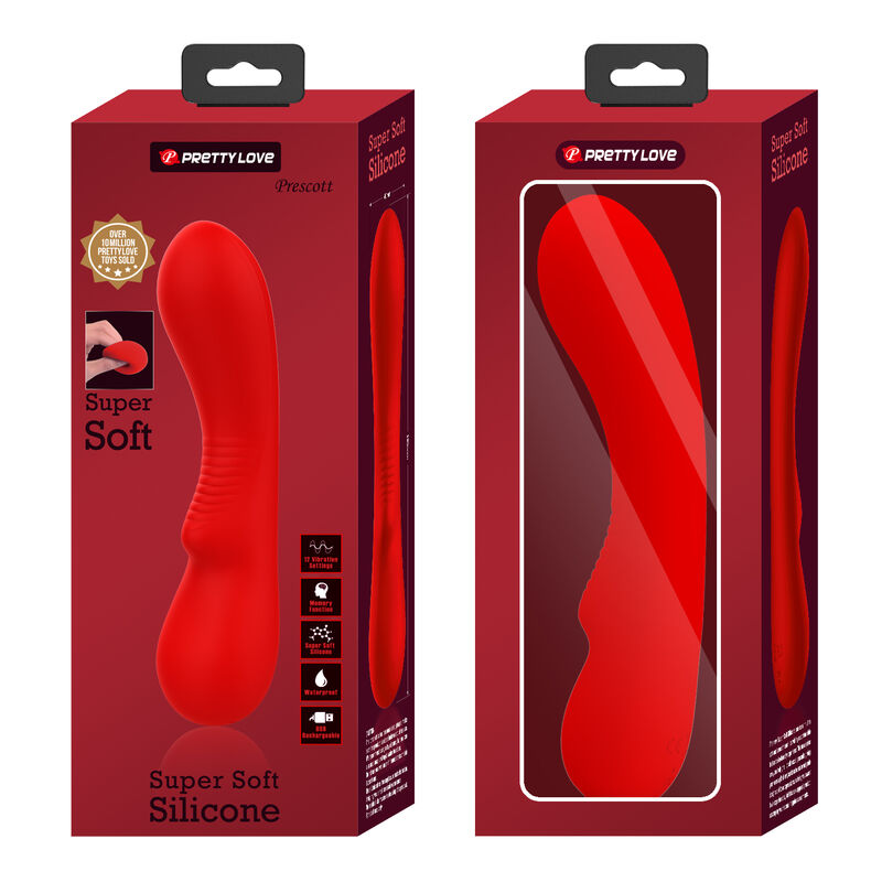 PRETTY LOVE - VIBRADOR RECARGABLE ROJO PRESCOTT