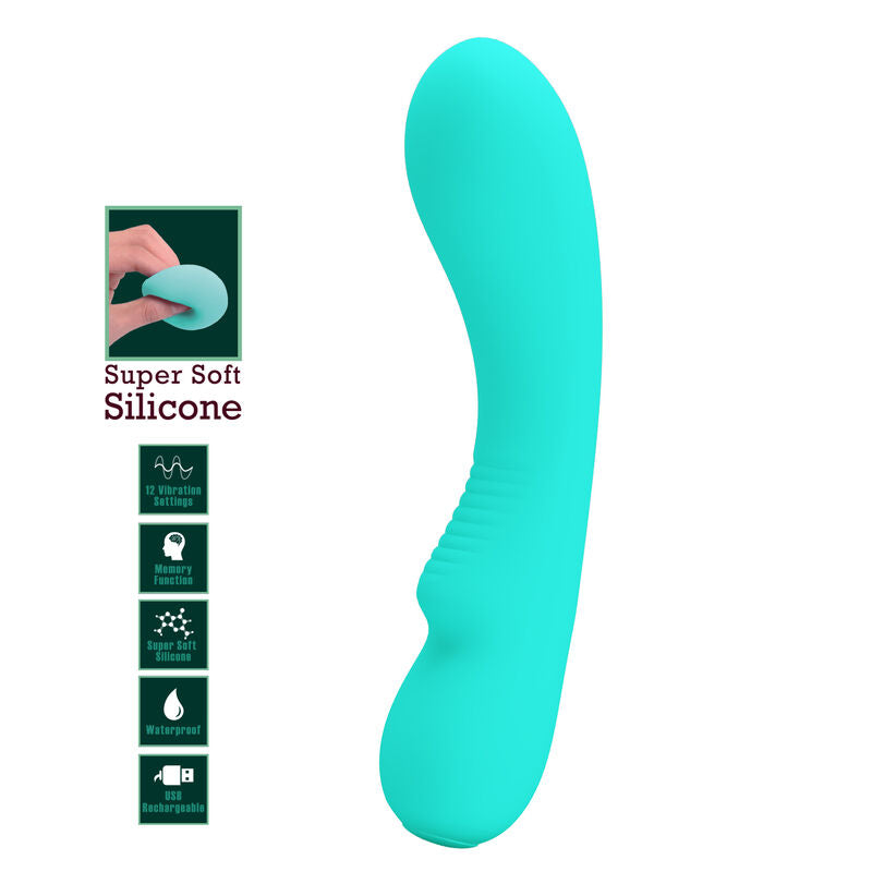 PRETTY LOVE - VIBRADOR RECARGABLE PRESCOTT AQUA GREEN