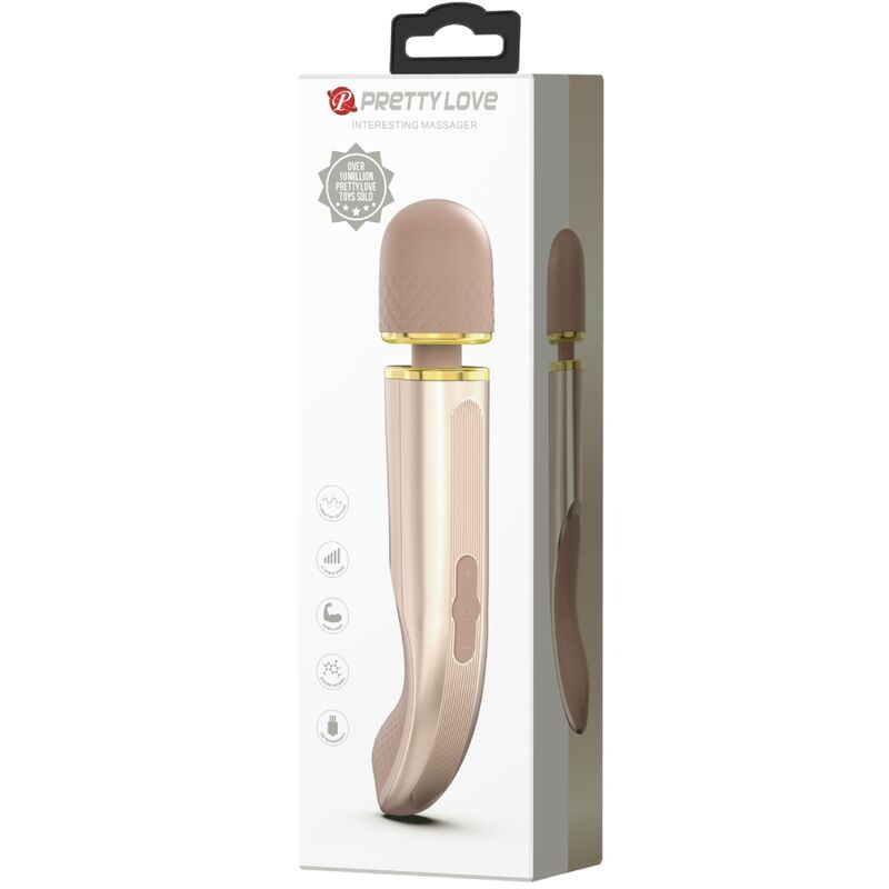 PRETTY LOVE - MASAJEADOR VIBRADOR DE 7 MÓDULOS COLOR CHAMPÁN