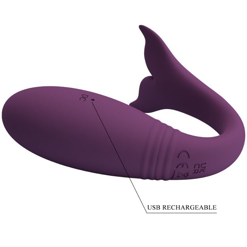 PRETTY LOVE - VIBRADOR JAYLEEN CON CONTROL REMOTO, COLOR MORADO