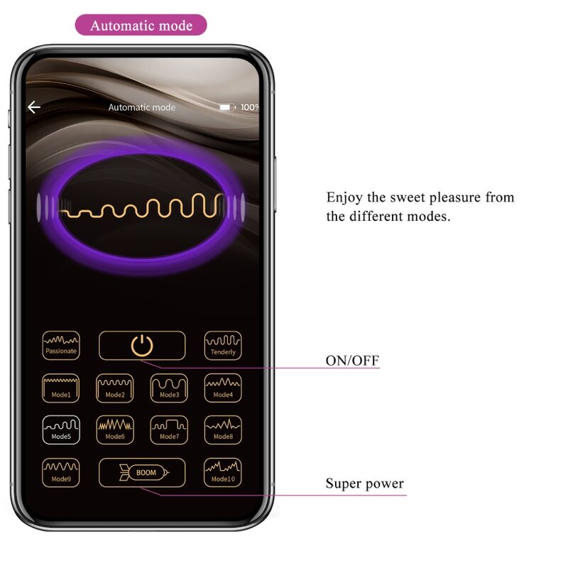 PRETTY LOVE - VIBRADOR JAYLEEN CON CONTROL REMOTO, COLOR MORADO