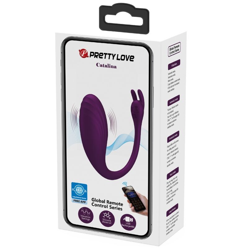 PRETTY LOVE - TÉLÉLÉCOMMANDE CATALINA VIBRATOR APP VIOLET