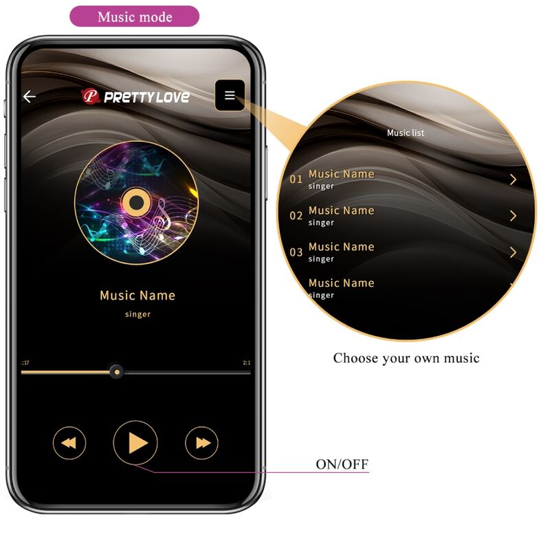 PRETTY LOVE - TÉLÉLÉCOMMANDE CATALINA VIBRATOR APP VIOLET