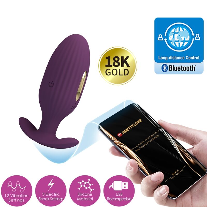 PRETTY LOVE - PLUG ANAL CONTROLADO POR APP JEFFERSON PURPLE