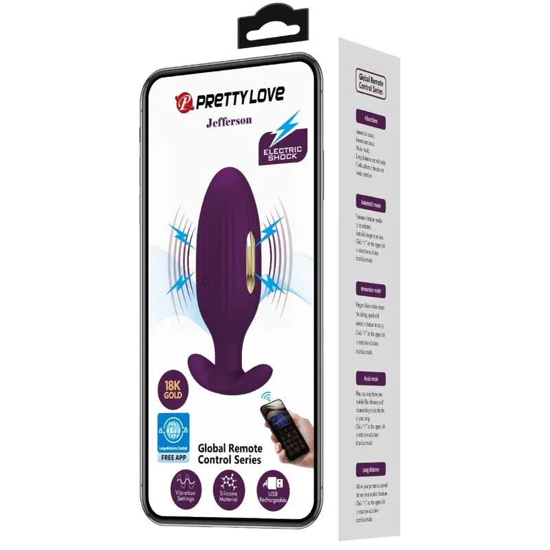 Pretty Love Plug Anal Contrôlé Par Application Jefferson Violet