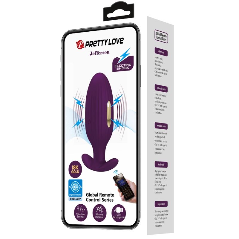 PRETTY LOVE - PLUG ANAL CONTROLADO POR APP JEFFERSON PURPLE
