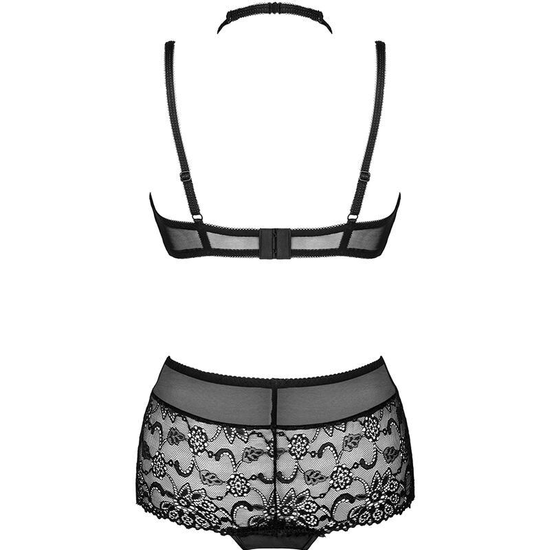 LIVCO CORSETTI FASHION - COLECCIÓN LINERA FOR THE SENSES SUJETADOR + BRAGUITA NEGRO L/XL
