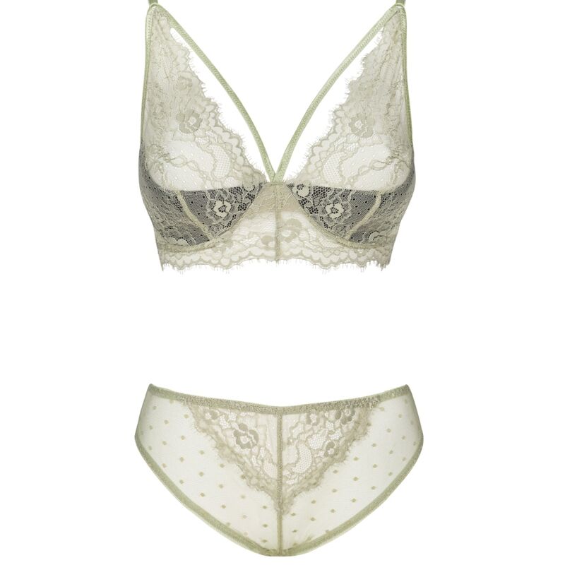 LIVCO CORSETTI FASHION - PINE LC 90667 SUJETADOR + BRAGUITA CAQUI L/XL
