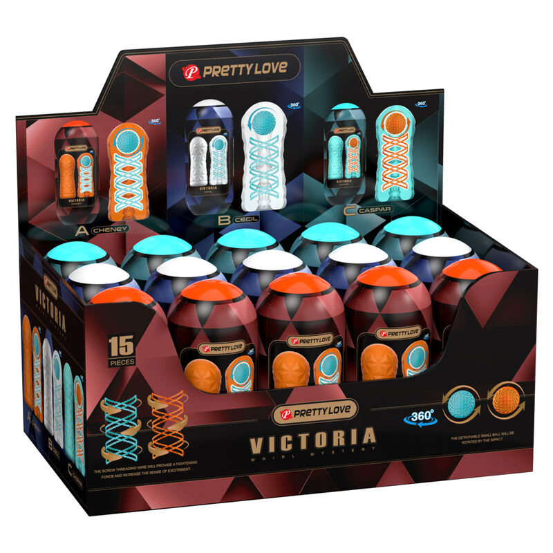 PRETTY LOVE - MASTURBADOR VICTORIA DE 15 PIEZAS