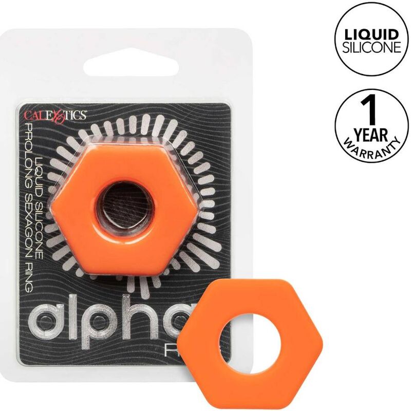 CALEXOTICS - ANILLO DE EXTENSIÓN SEXAGONAL NARANJA ALPHA
